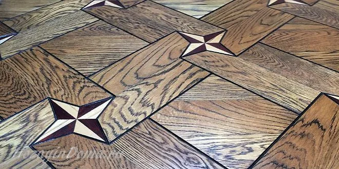 Пример укладки натурального штучного паркета